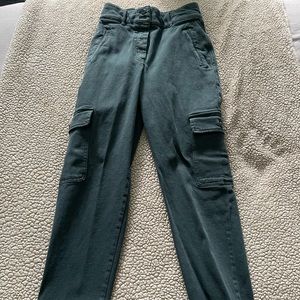 Aritzia Wilfred Free Modern Cargo Pants Teal